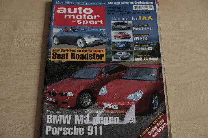 Deckblatt Auto Motor und Sport (18/2001)